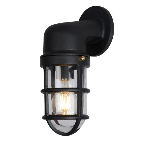 Lucide DUDLEY - Wall light Outdoor - 1xE27 - IP44 - Black - detail 2